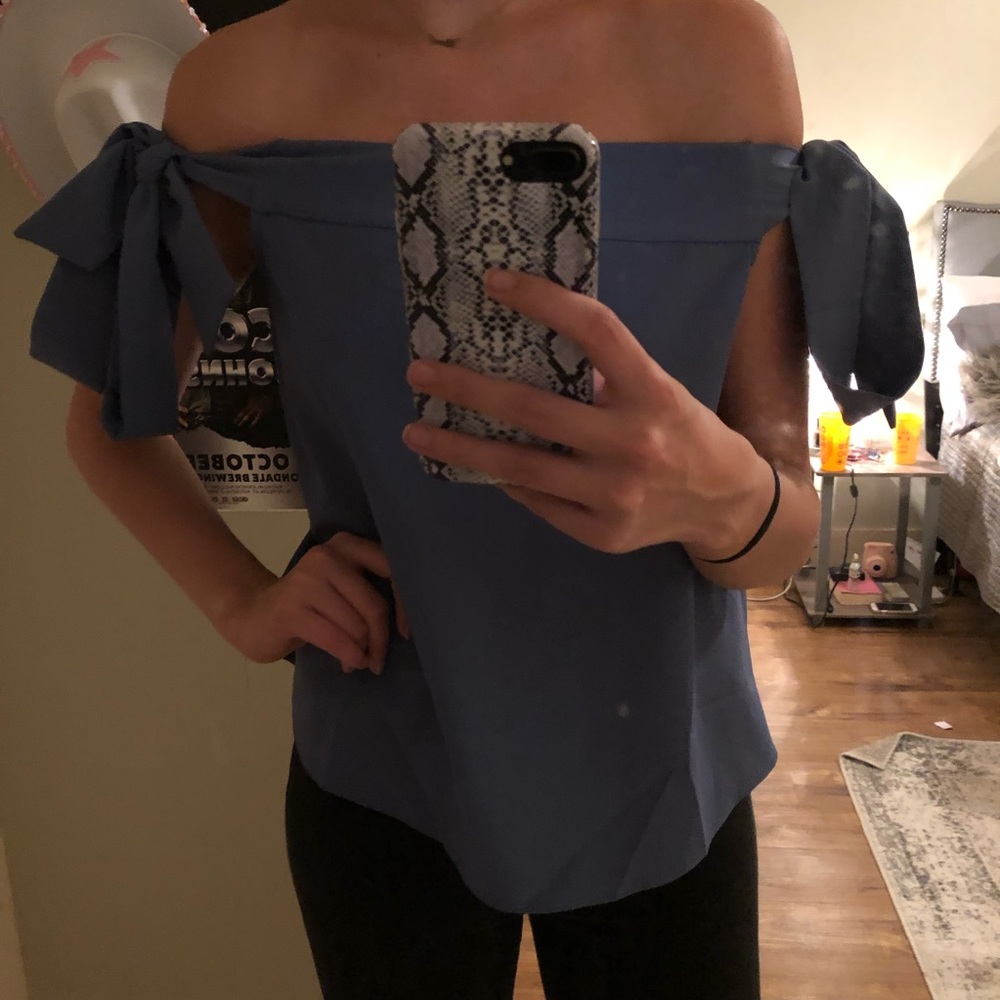 OTS tie blouse